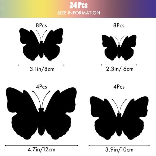 SAOROPEB 3D Butterfly Wall Decor - 24 Pcs Magnetic Decorations