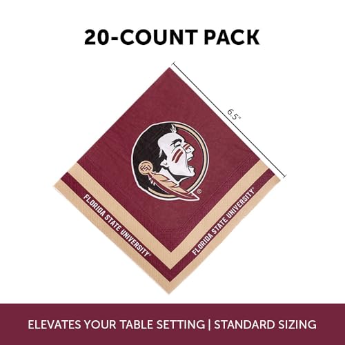 Florida State University FSU Seminoles 20-Count Disposable Napkins
