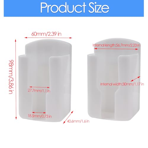 2-Pack Adhesive Remote Control Holder - Wall-Mounted Mini Storage