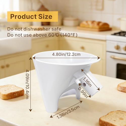 Pawbena Pouring Chute Funnel for KitchenAid Stand Mixers 4.5 & 5 QT