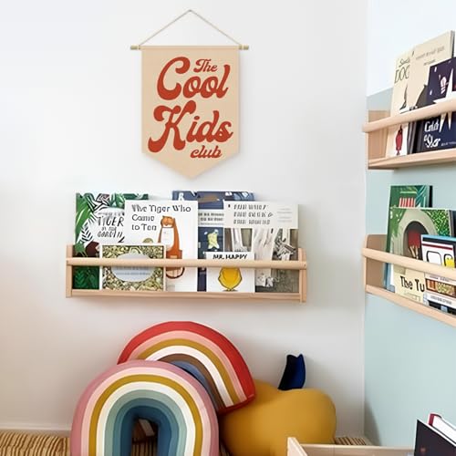 Cool Kids Club Wall Hanging Banner - Retro Nursery Decor 15x11