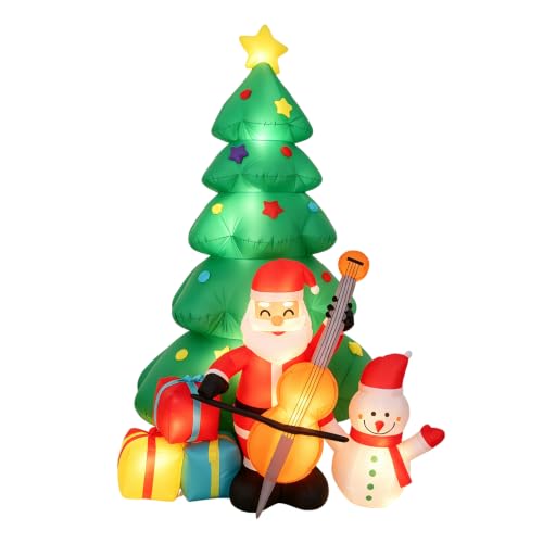 2M Christmas Inflatable Santa Claus & Tree Yard Decor Set