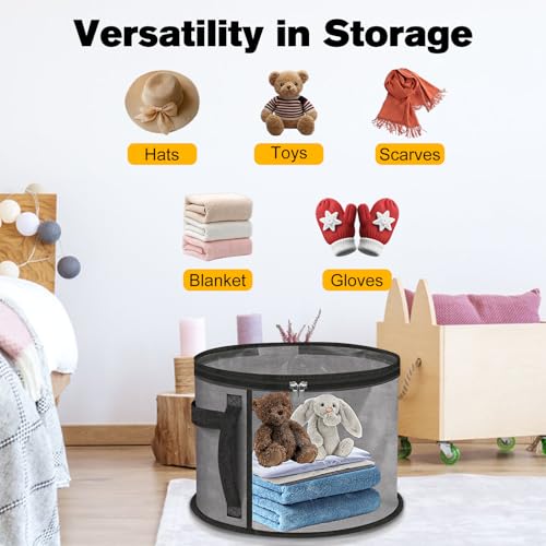 Large Clear Hat Storage Organizer Bag for Travel & Closet - Holds 5-7 Hats