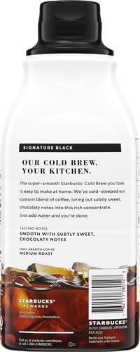Starbucks Cold Brew Coffee Concentrate, Signature Black, 32 fl oz (Pack of 5)