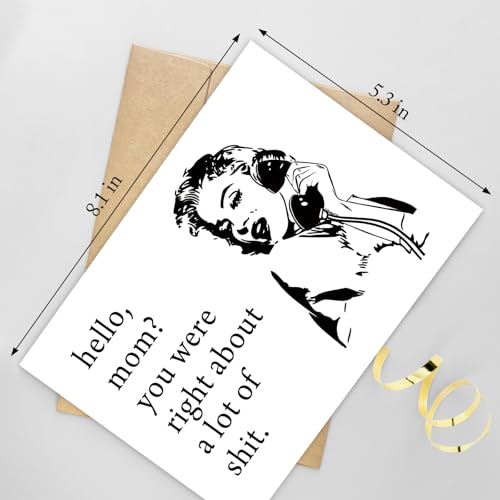 Funny Mother's Day Card for Mom - Heartfelt Gift with Retro Design