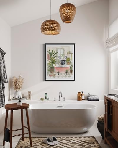 French Bulldog Bathtub Wall Art Print - Unframed 10x8