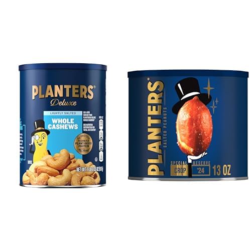 PLANTERS Deluxe Lightly Salted Cashews & Special Reserve Peanuts - 1lb 2.25oz & 13oz