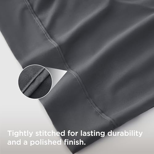 Bedsure Standard Pillowcases 4-Pack, Brushed Microfiber Dark Grey 20x26