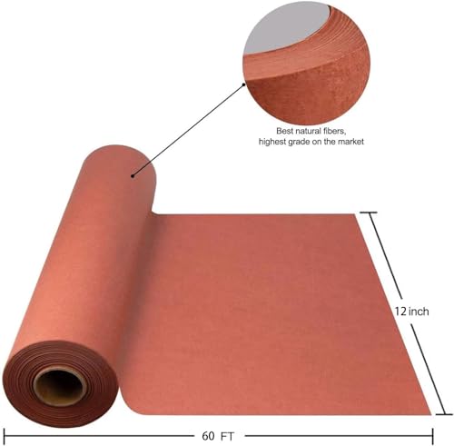 Pink Butcher Paper Roll, 12" x 60', Unwaxed for Smoking Meat