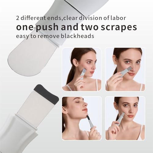 HIEERBUS 2-in-1 Blackhead Remover and Silicone Face Scrubber Tool Light Gray
