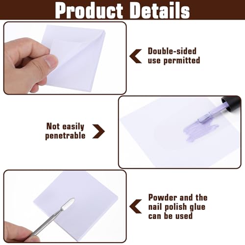 Disposable Nail Polish Mixing Palette Sheets with Stirring Rod