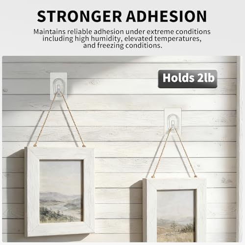 36 Pack Clear Adhesive Wall Hooks - Damage-Free Utility Hooks for Hanging Decorations & Lightweight Items
