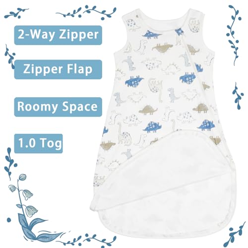 Sosomi Baby Wearable Blanket Sleep Sack 0.5 Tog, Soft Rayon & Cotton, Unisex, 0-6 Months