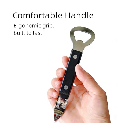 2-in-1 Stainless Steel Bottle and Can Opener with Non-Slip Handle