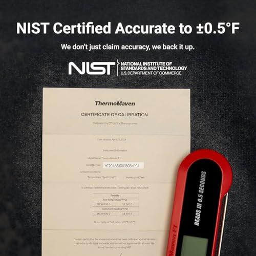 ThermoMaven Instant Read Meat Thermometer - Red & Black - 0.5sec Read