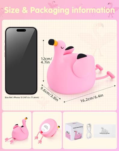 YISUN Flamingo Night Light - Rechargeable Silicone Nursery Lamp