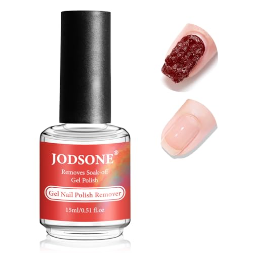 JODSONE Quick Gel Nail Polish Remover 15ml - Fast Acting 3-5 Minute Soak Off