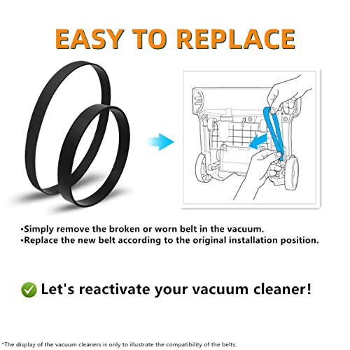 Replacement Belt Set (2-Pack) for Hoover Whole House Rewind Pet Vacuums