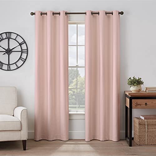 Eclipse Gabriella Grommet Top Curtains for Bedroom, Single Panel, 40" x 95", Indigo
