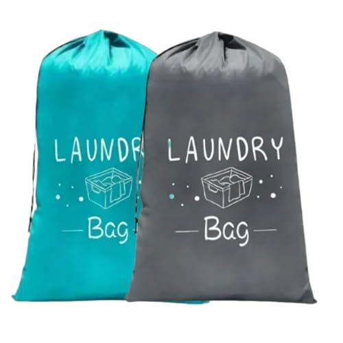 2 Pack XL Travel Laundry Bag, Dirty Clothes Organizer with