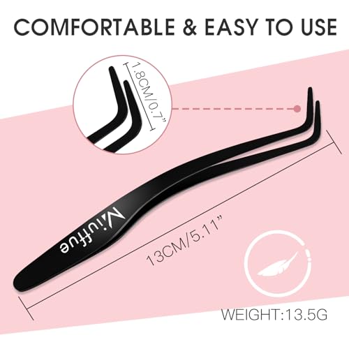 Miuffue Stainless Steel Lash Applicator Tool for Cluster & Strip Lashes