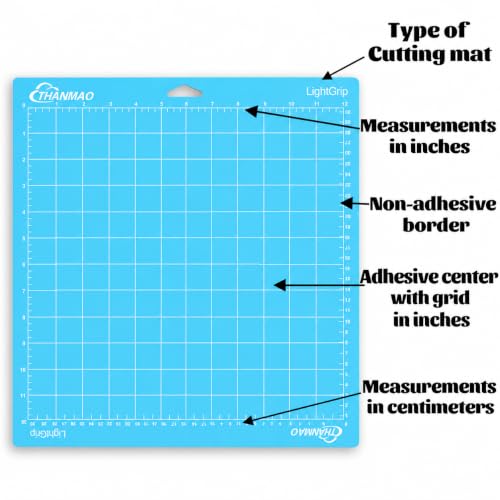THANMAO 3-Pack 12x12 Light Grip Cutting Mats for Cricut - Reusable Adhesive Craft Mats