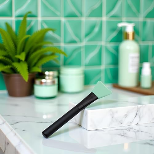 Pxiryanlow Mint Green Silicone Face Mask Applicator Brush for Mud Masks