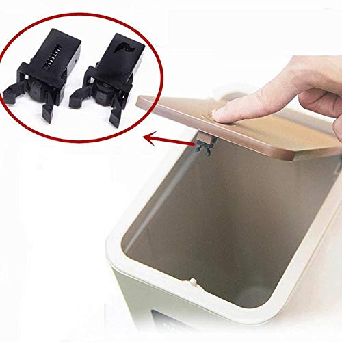 10 Pack Trash Can Lock Replacement Clips - Black & White Latch