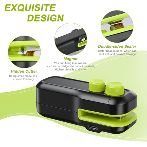 Votozi Mini Bag Sealer & Cutter - Rechargeable Portable Food Sealer