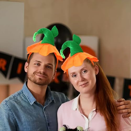MOFEINI Halloween Pumpkin Headband for Women Fall Thanksgiving Hair Accessories