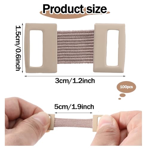 100pcs Ace Bandage Clips Skin Color Elastic Bandage Clips Stretch Metal Clips Durable & Replaceable Wrap Clips for Secure Fastening,Adhesive Bandages for Various Types Bandages
