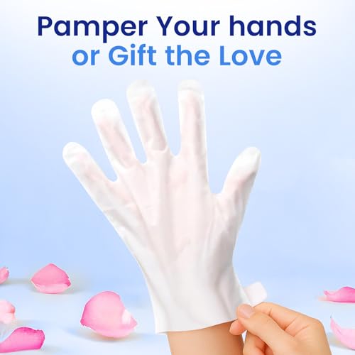 BLOOMORA Repairing Hand Mask Gloves with Shea Butter & Vitamin E (2 Pairs)