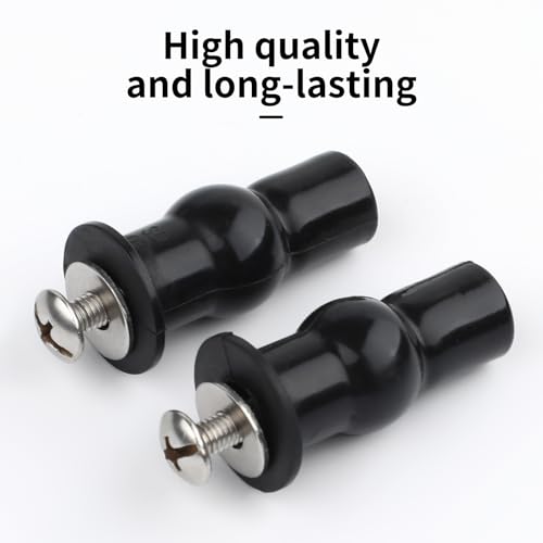 Universal Toilet Seat Bolts Replacement Kit - Stainless Steel & Rubber Hardware