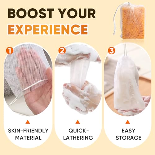 SOSILYARA Turmeric Kojic Acid Soap Bars 3-Pack with Foaming Mesh - SLS-Free