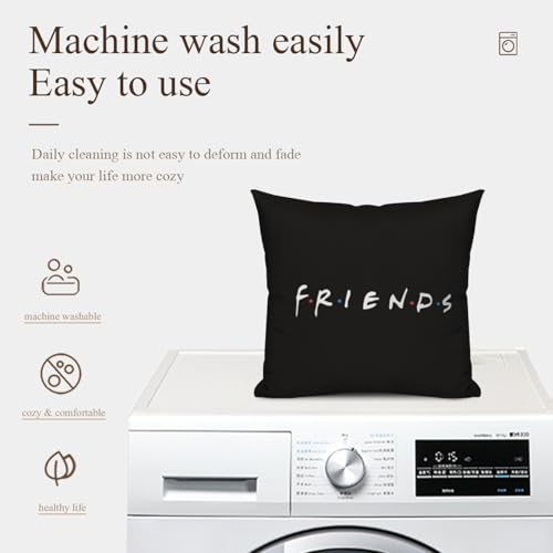 Kiyza 18x18 Inch Decorative Pillow Cover - Friend Print Cushion Case