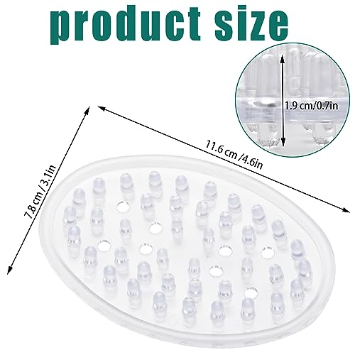 2 Pack Plastic Soap Dish with Drainage Holes - Clear Bathroom & Kitchen Soap Holders