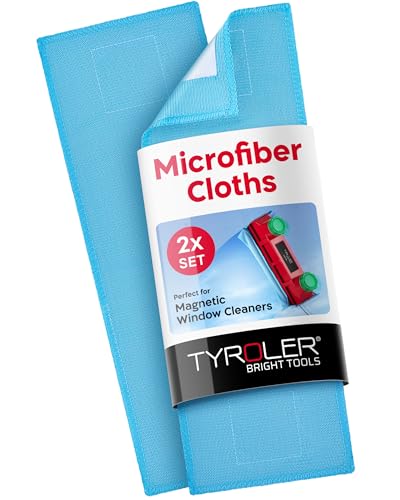 Tyroler Replacement Microfiber Cloths for Glider Window Cleaner - 2 Pack
