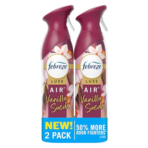 Febreze Air Mist Vanilla Suede Air Freshener Spray, 8.1oz, 2ct