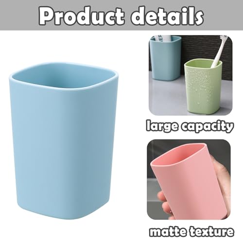Baowindy 4-Piece Bathroom Tumbler Set, 330ml Reusable Toothbrush Cups