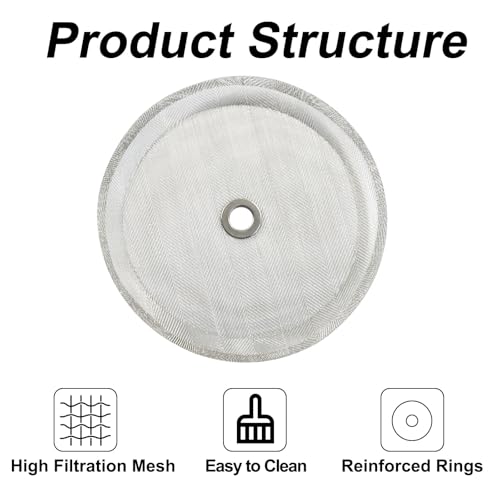 Reusable Stainless Steel French Press Filters - 4 Pack, 4 Inch