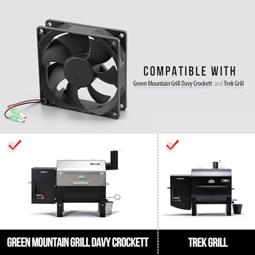 FlameEngine 12V Combustion Fan Blower Motor for Green Mountain Grill Davy Crockett & Trek