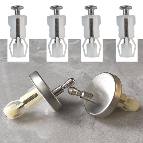 Yukata 4-Piece Toilet Seat Bolt Replacement Kit, 1.77-Inch Stainless Steel