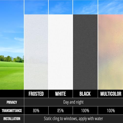 Gorilla Guard Rainbow Window Privacy Film 35.4x78.7 - Two Way Sun Blocking