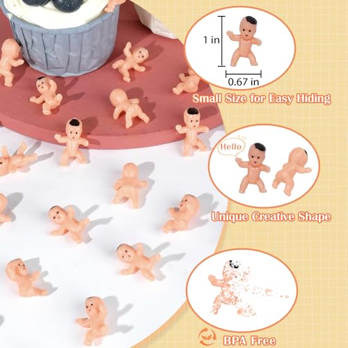 120 Mini Plastic Baby Figurines for Games & Party Decor