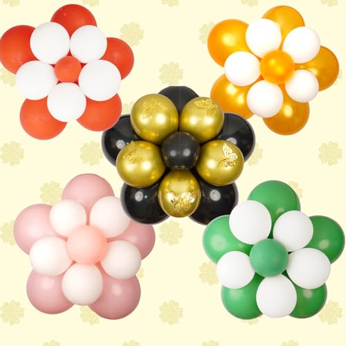 8-Pack Double Layer Balloon Flower Clips for Party Decor