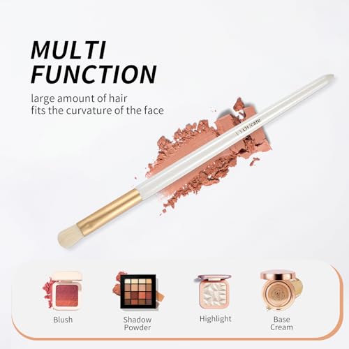 DUcare Fluffy Eyeshadow Blending Brush - Vegan Makeup Brush for Cream and Powder