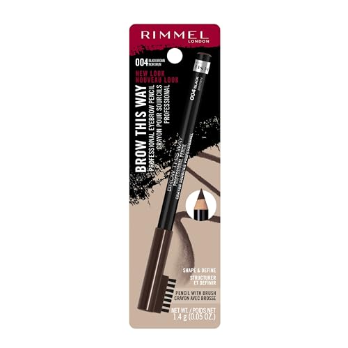 Rimmel Brow This Way Professional Eyebrow Pencil with Built-In Brush Black Brown