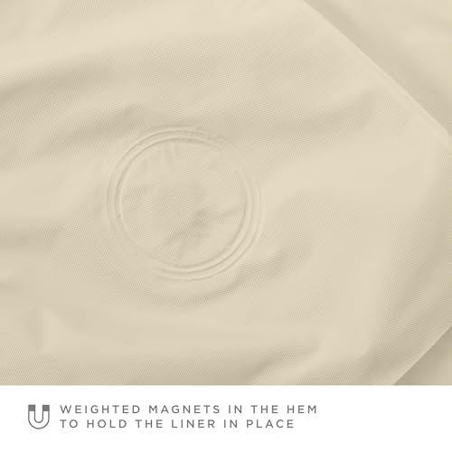 Bath Bliss Hotel Weight Shower Curtain Liner, Beige 70x72, Magnetic Hem