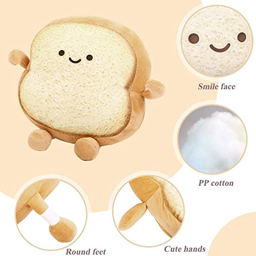 OUKEYI Funny Toast Bread Pillow - Soft Plush Toy for Kids & Adults