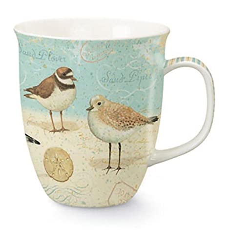 Cape Shore Decorative Harbor Coffee Mug - 15 Oz Sand Piper Gift for Birthday & Christmas
